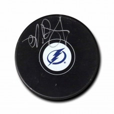 Andrei Vasikevskiy signed Tampa Bay Lightning logo hockey puck JSA Authenticated